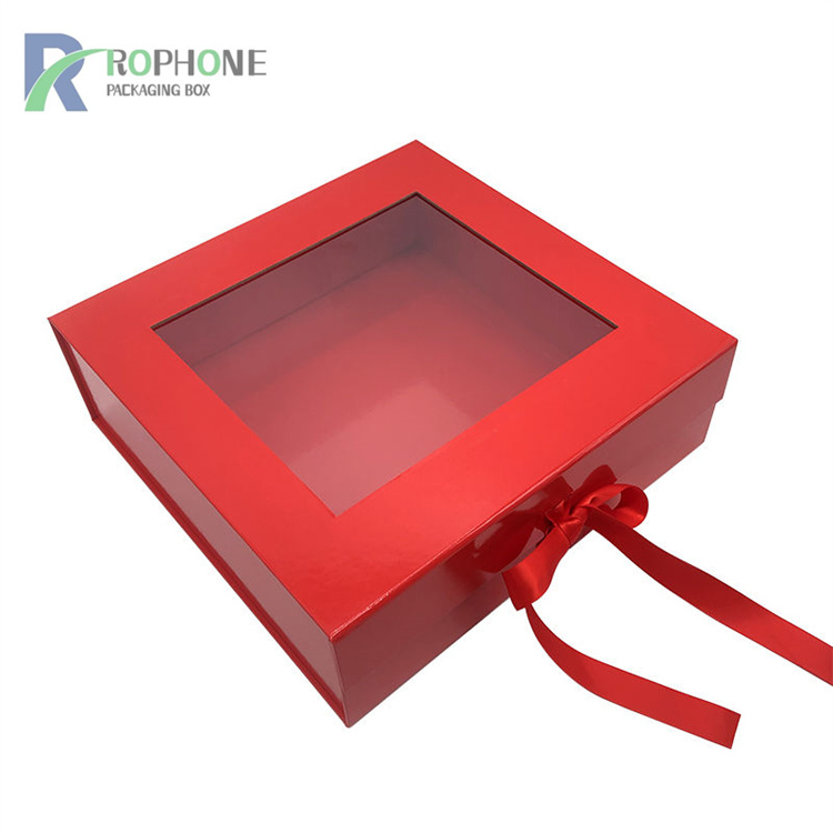 faltbare Geschenkbox mit Fenster